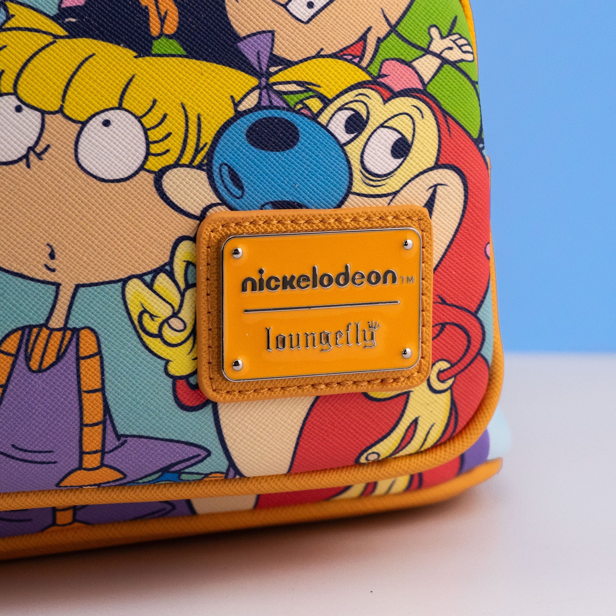 Loungefly x Nickelodeon Nick 90s Colour Block AOP Mini Backpack - GeekCore