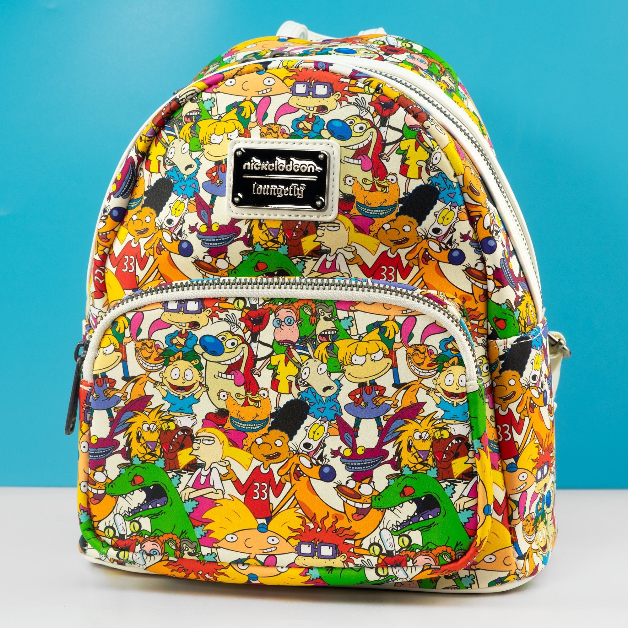 Loungefly x Nickelodeon Nick Rewind Gang All Over Print Mini Backpack - GeekCore