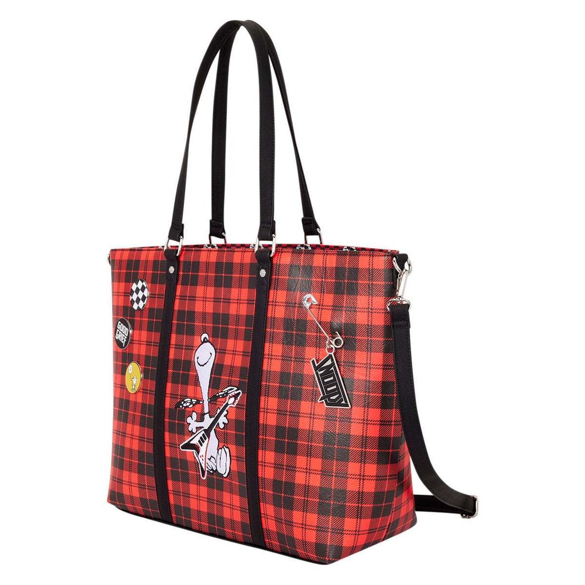 Loungefly x Peanuts Snoopy Grunge Tote Crossbody Bag - GeekCore