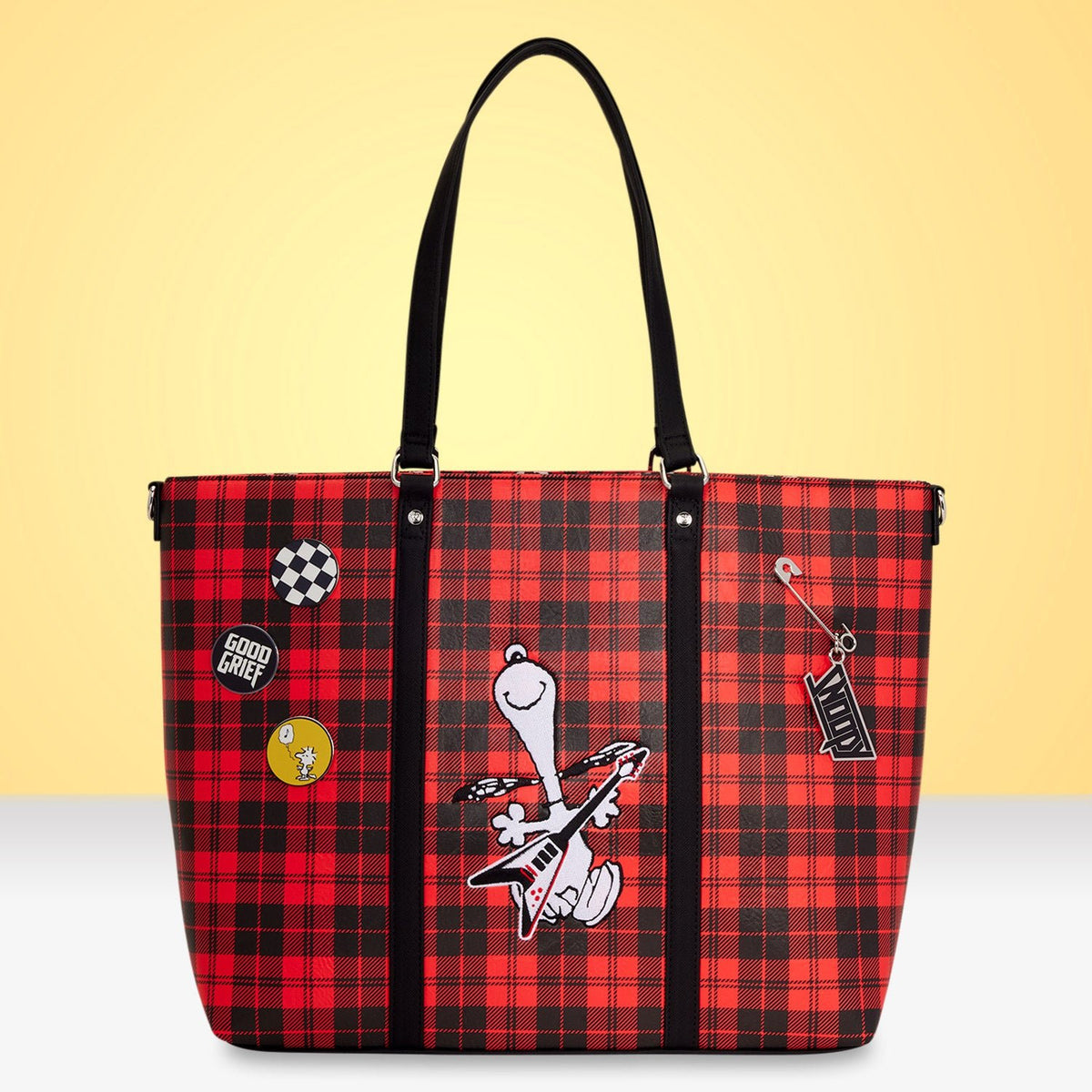 Loungefly x Peanuts Snoopy Grunge Tote Crossbody Bag - GeekCore