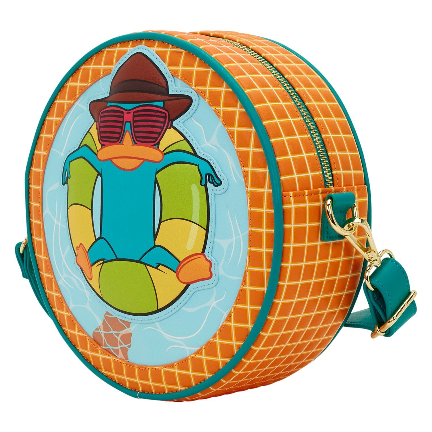 Loungefly x Phineas & Ferb Perry The Platypus Pool Crossbody Bag - GeekCore