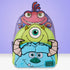 Loungefly x Pixar Monsters Inc. Mike, Sulley and Randall Triple Pocket Mini Backpack - GeekCore