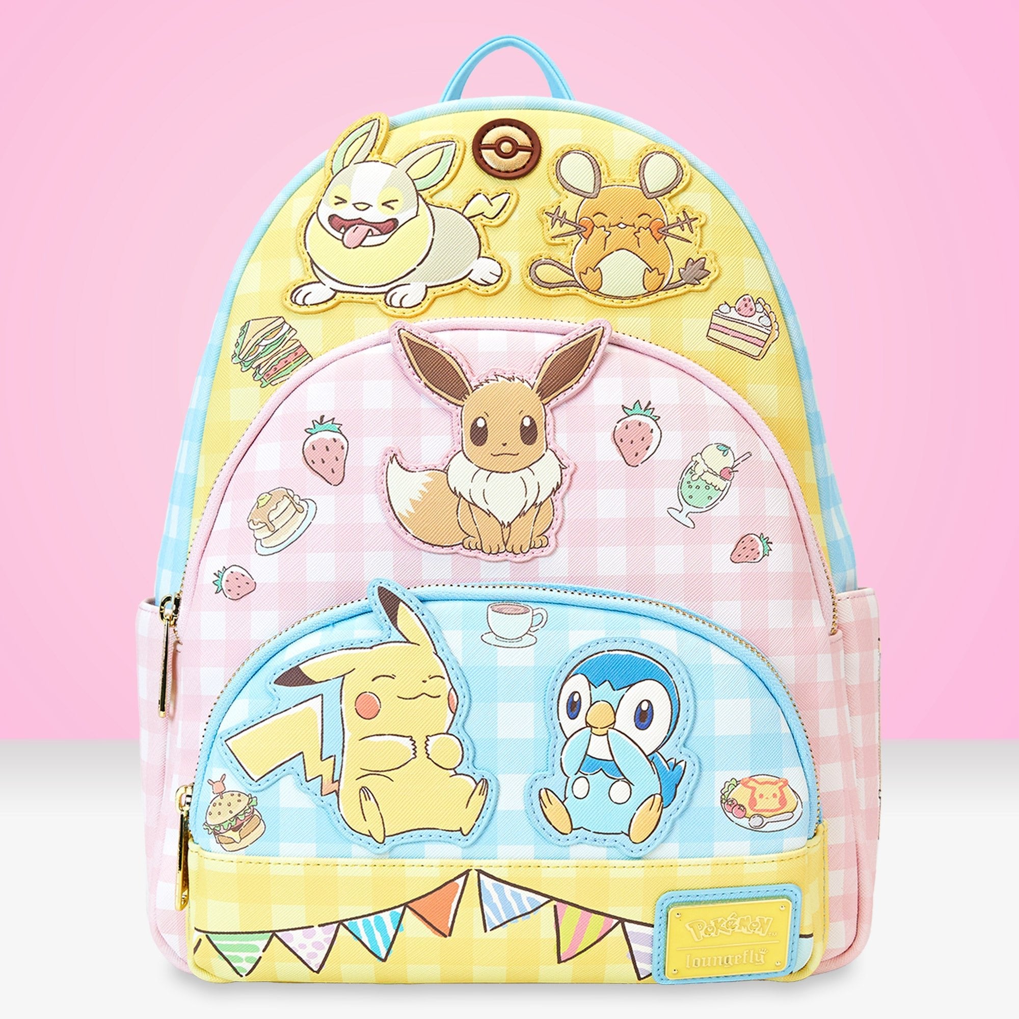 Loungefly x Pokemon Cafe Triple Pocket Backpack - GeekCore