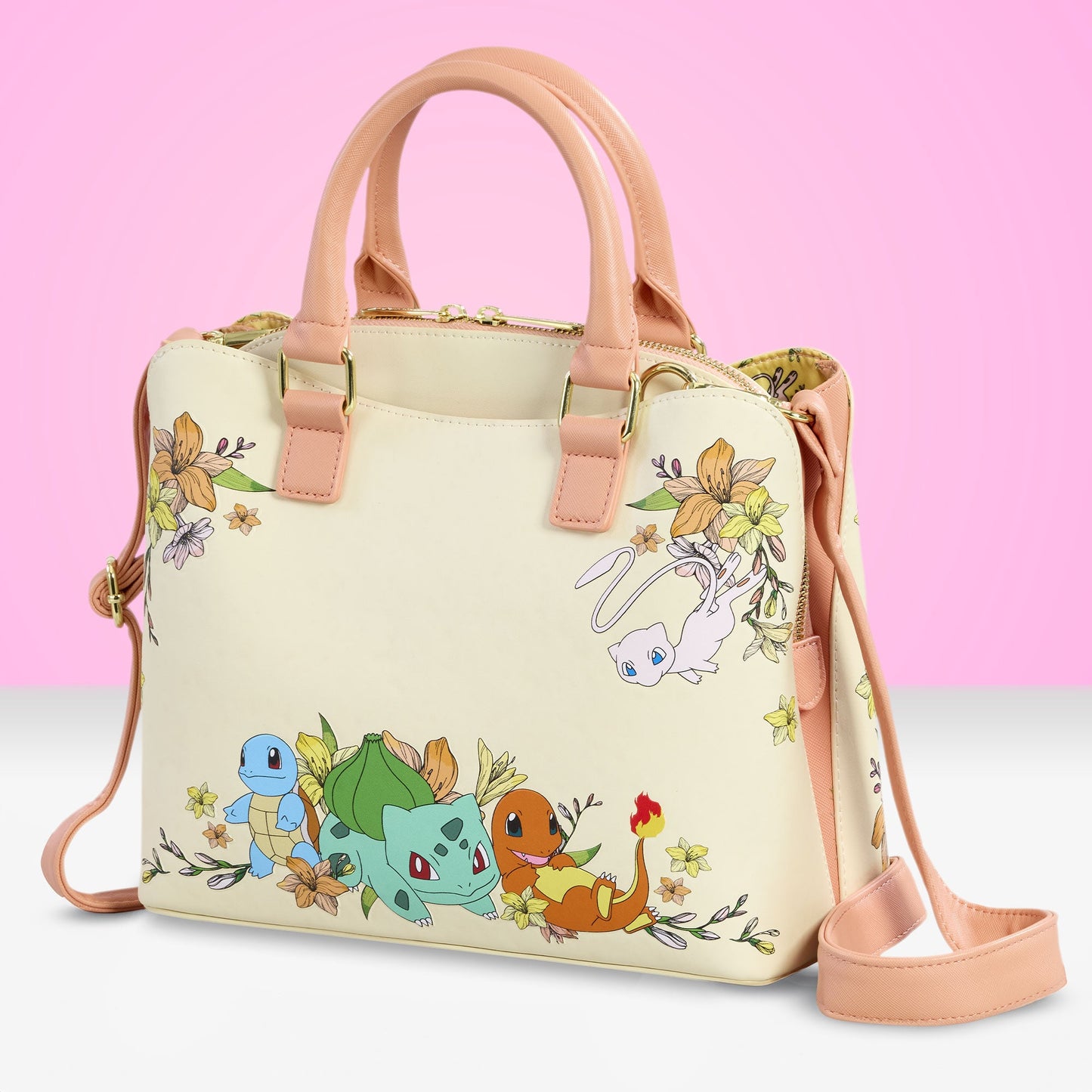 Loungefly x Pokemon Kanto Starters Floral Crossbody Bag - GeekCore