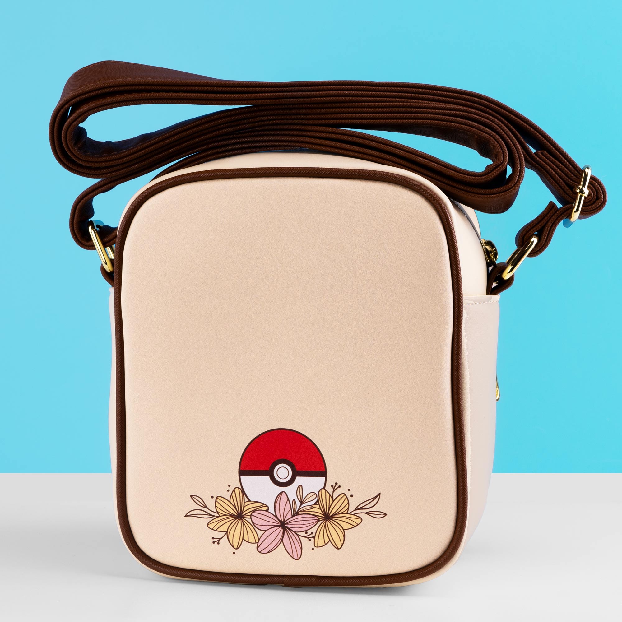 Loungefly x Pokemon Pikachu & Eevee Floral Pokeball Crossbody - GeekCore