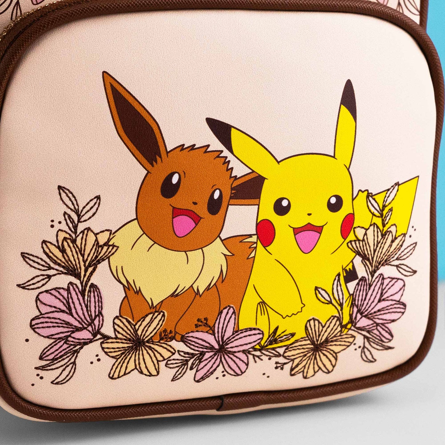 Loungefly x Pokemon Pikachu & Eevee Floral Pokeball Crossbody - GeekCore