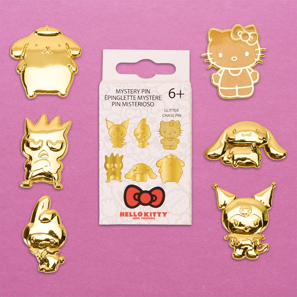 Loungefly x Sanrio 50th Anniversary Gold Blind Box Mystery Pin - GeekCore