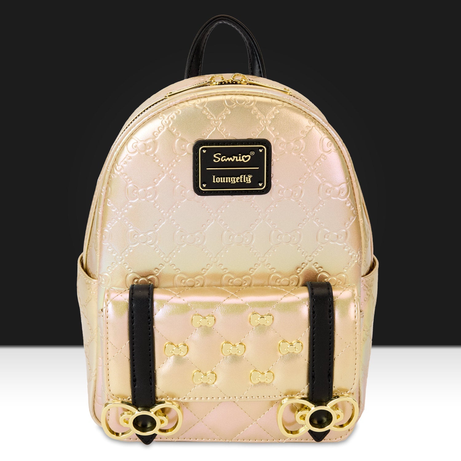 Loungefly x Sanrio 50th Anniversary Metallic Gold Mini Backpack - GeekCore