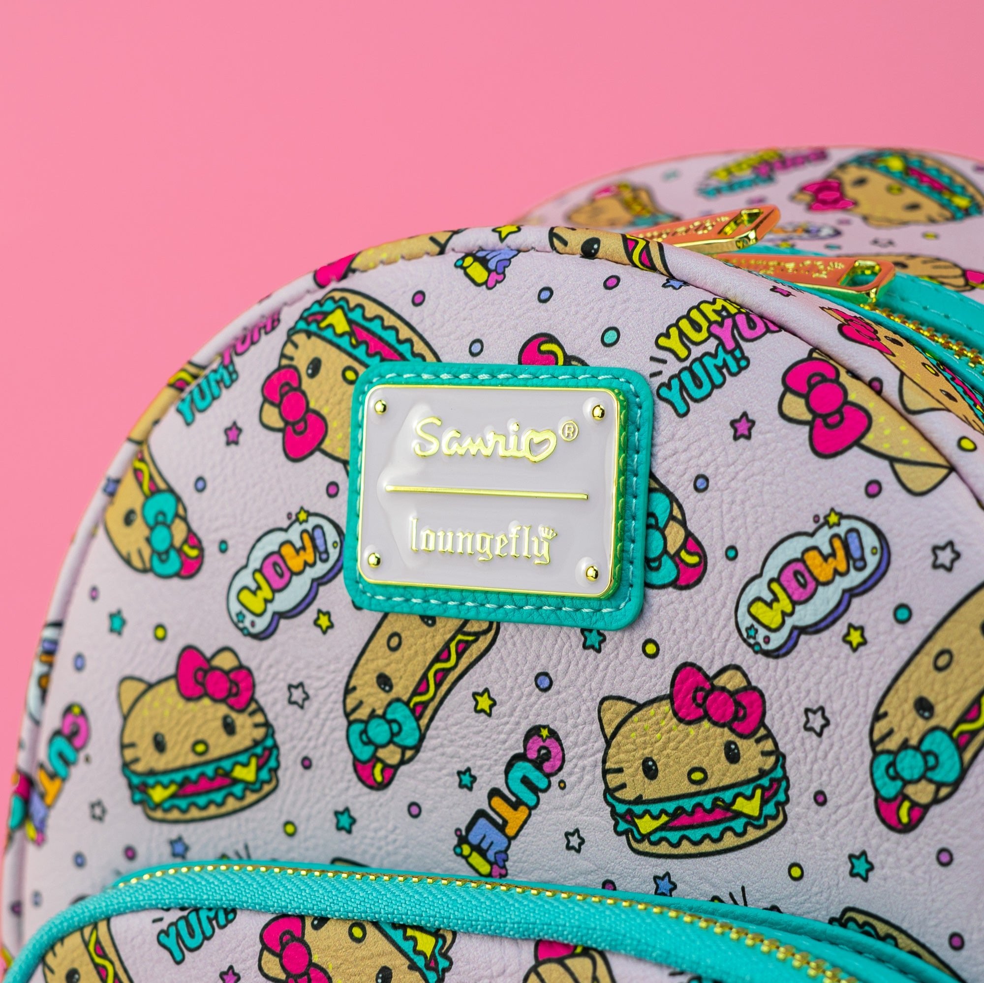 Loungefly x Sanrio Hello Kitty Burger and Hot Dog Print Mini Backpack - GeekCore