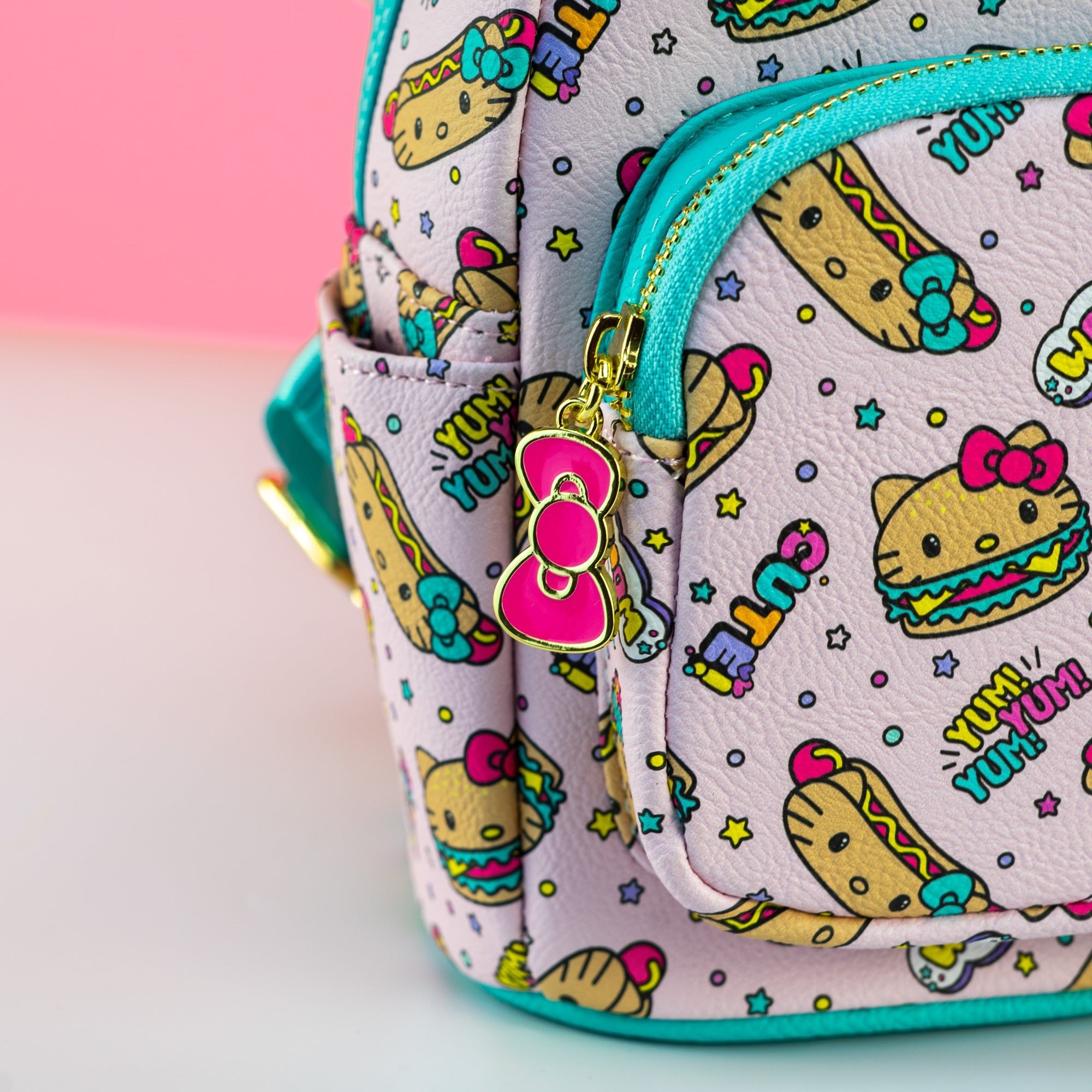 Loungefly x Sanrio Hello Kitty Burger and Hot Dog Print Mini Backpack - GeekCore