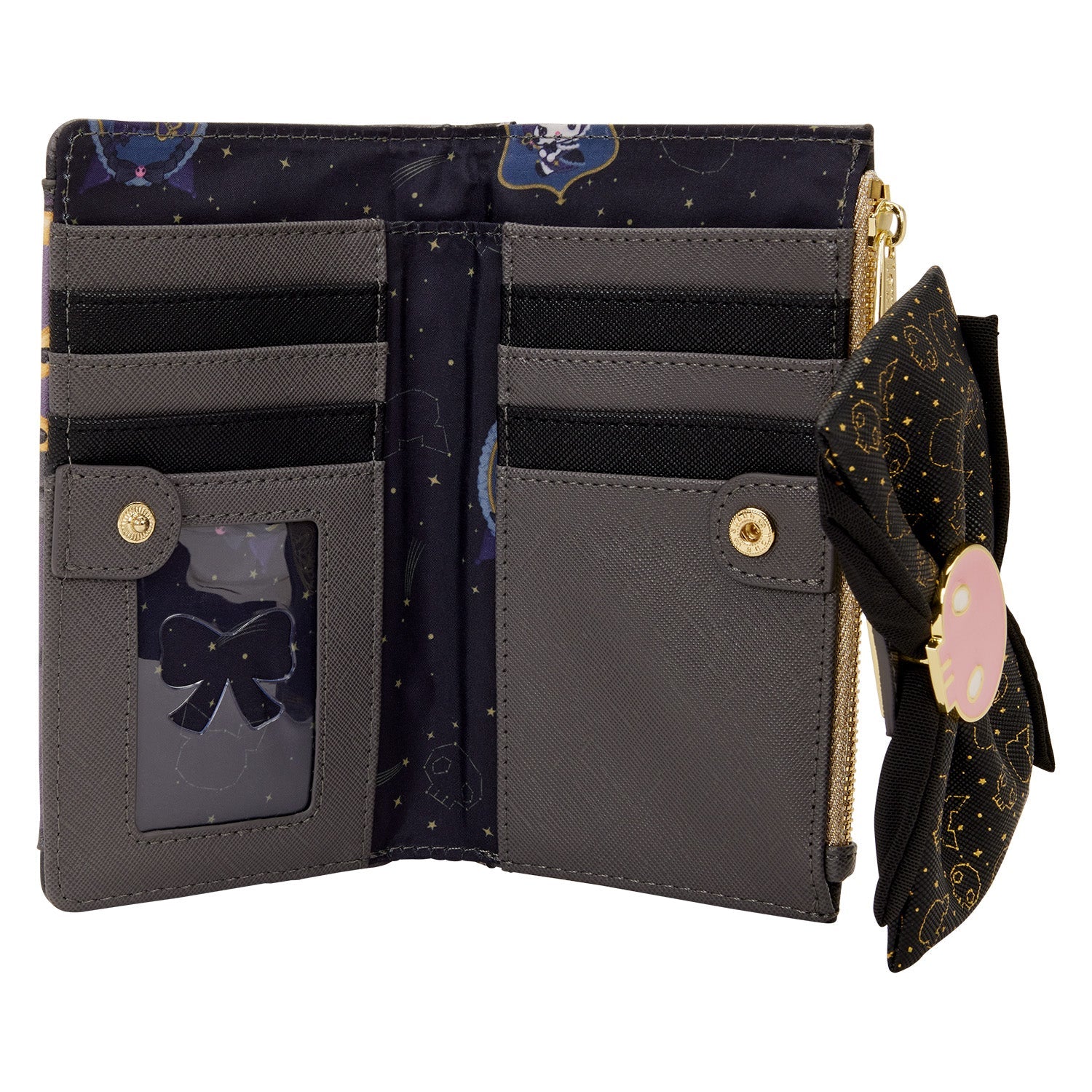 Loungefly x Sanrio Kuromi 20th Anniversary Bi - Fold Wallet - GeekCore