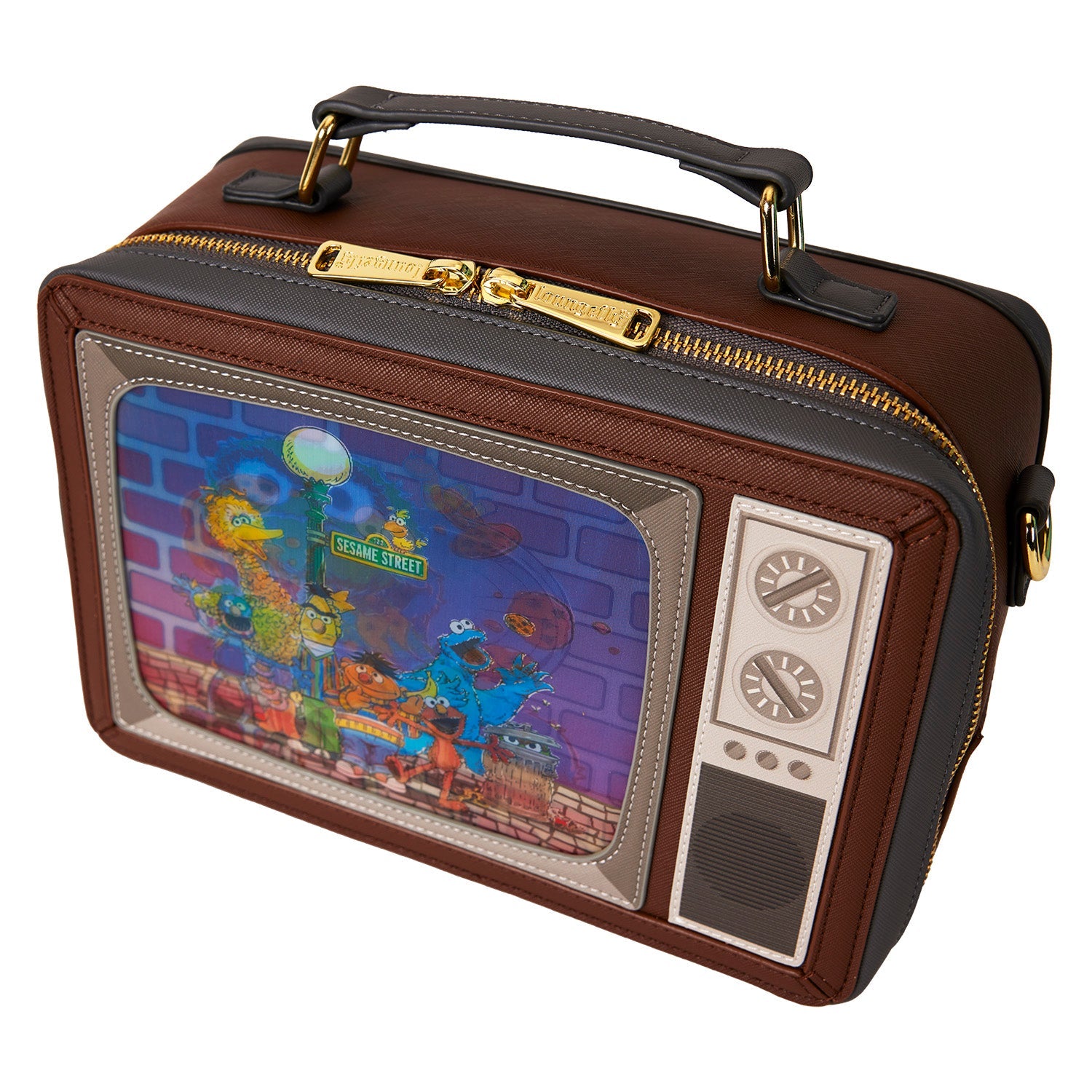 Loungefly x Sesame Street Lenticular Retro TV Crossbody Bag - GeekCore