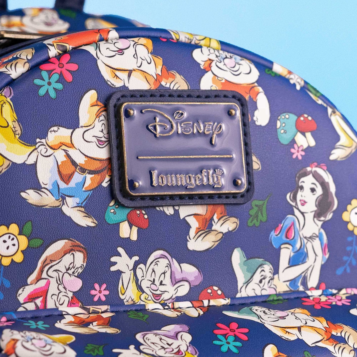 Loungefly x Snow White and the Seven Dwarfs Floral Watercolour AOP Mini Backpack - GeekCore