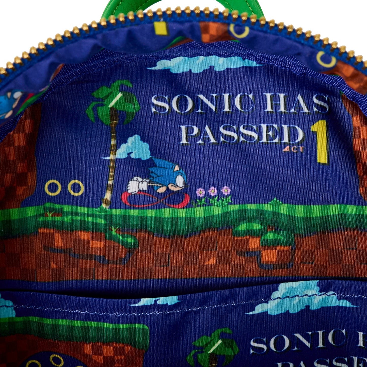 Loungefly x Sonic the Hedgehog Green Hill Zone Light Up Mini Backpack - GeekCore