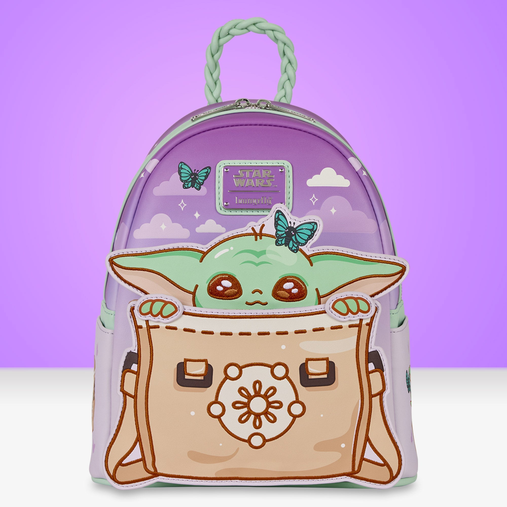 Loungefly x Star Wars Grogu Peek - a - Boo Mini Backpack - GeekCore