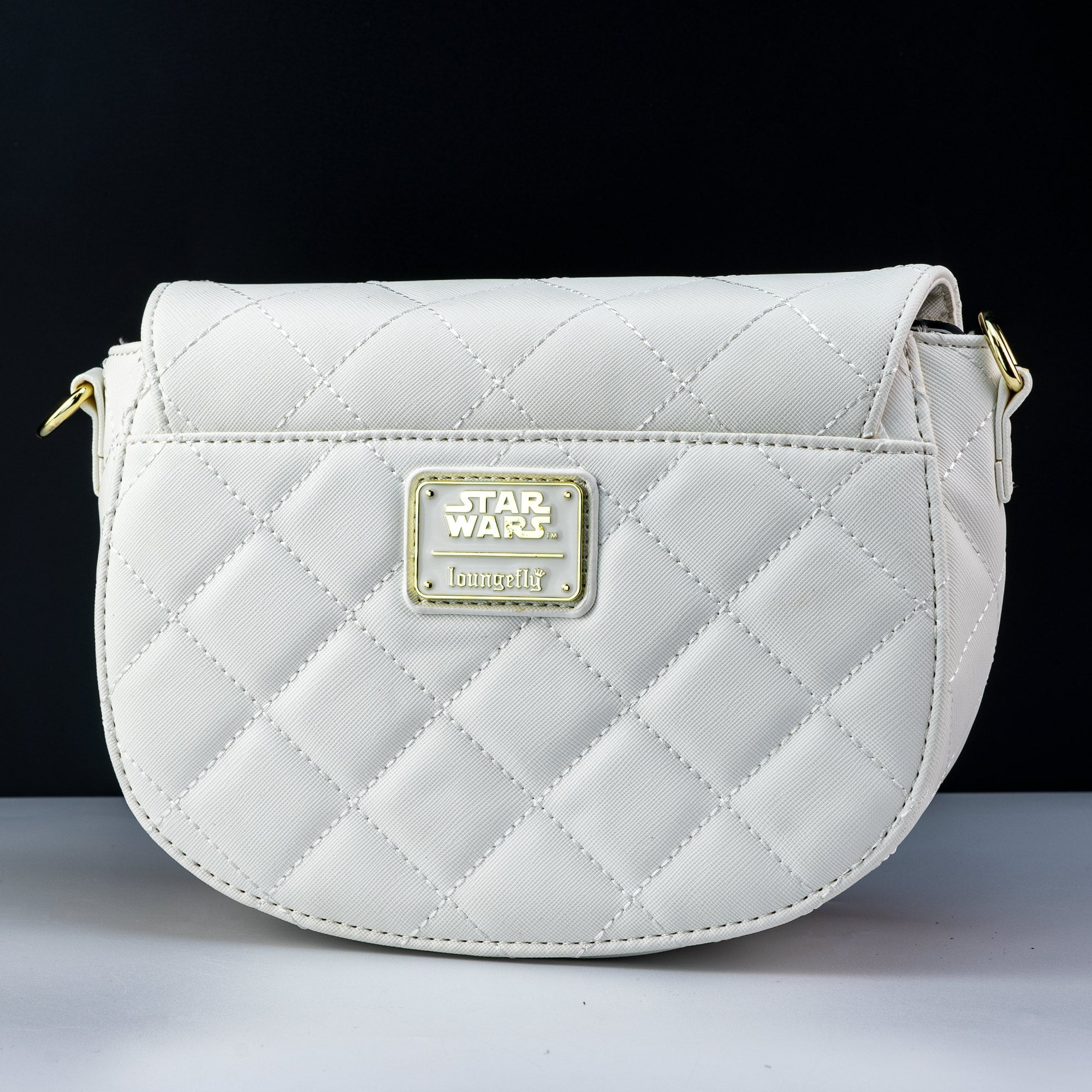 Loungefly x Star Wars White Gold Rebel Mini Saddle Crossbody Bag - GeekCore