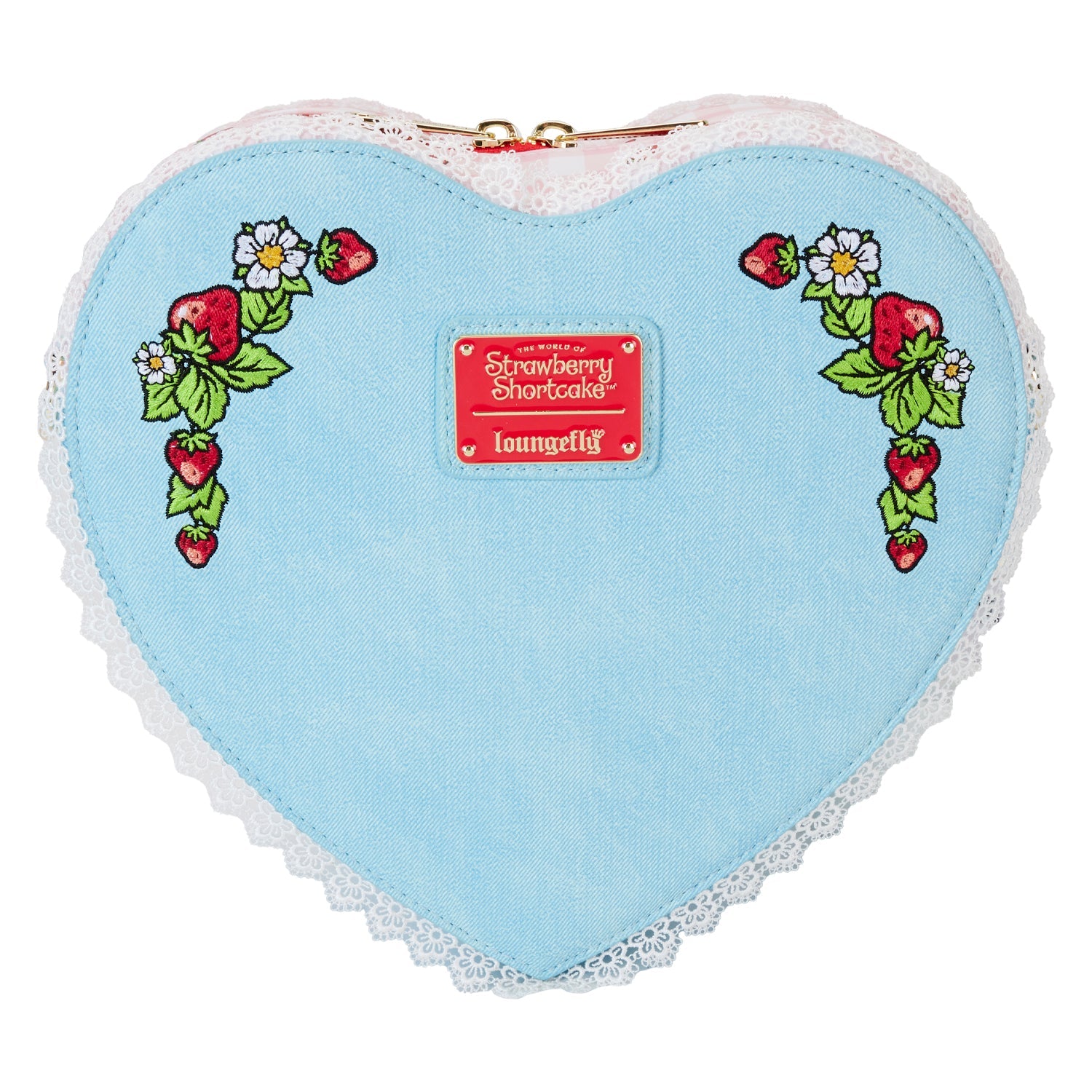 Loungefly x Strawberry Shortcake Denim Heart Crossbody Bag - GeekCore