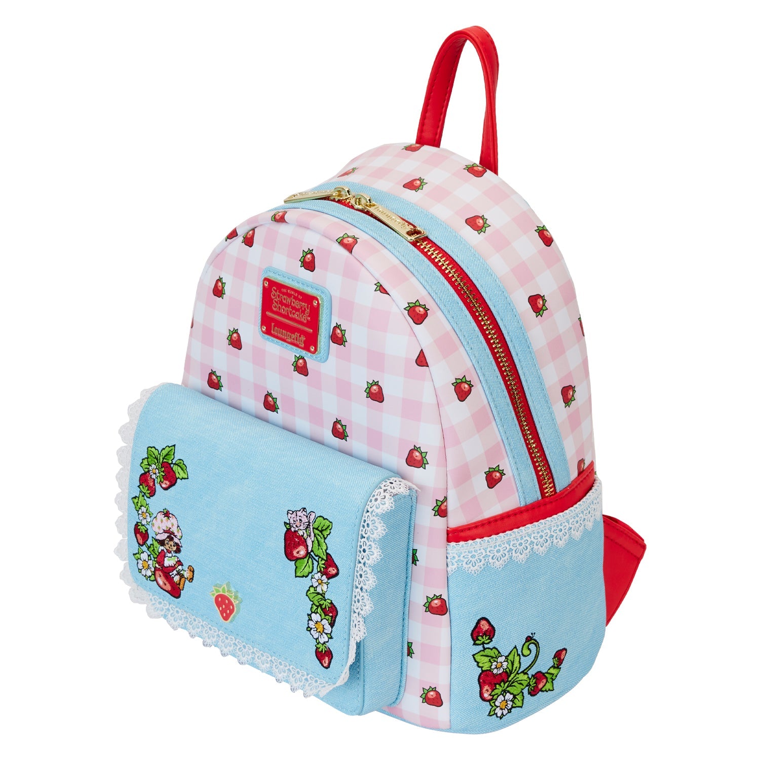 Loungefly x Strawberry Shortcake Denim Pocket Mini Backpack - GeekCore