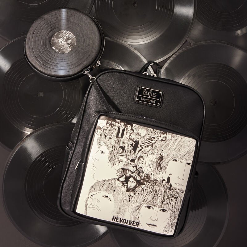 Loungefly x The Beatles Revolver Album with Record Pouch Mini Backpack - GeekCore