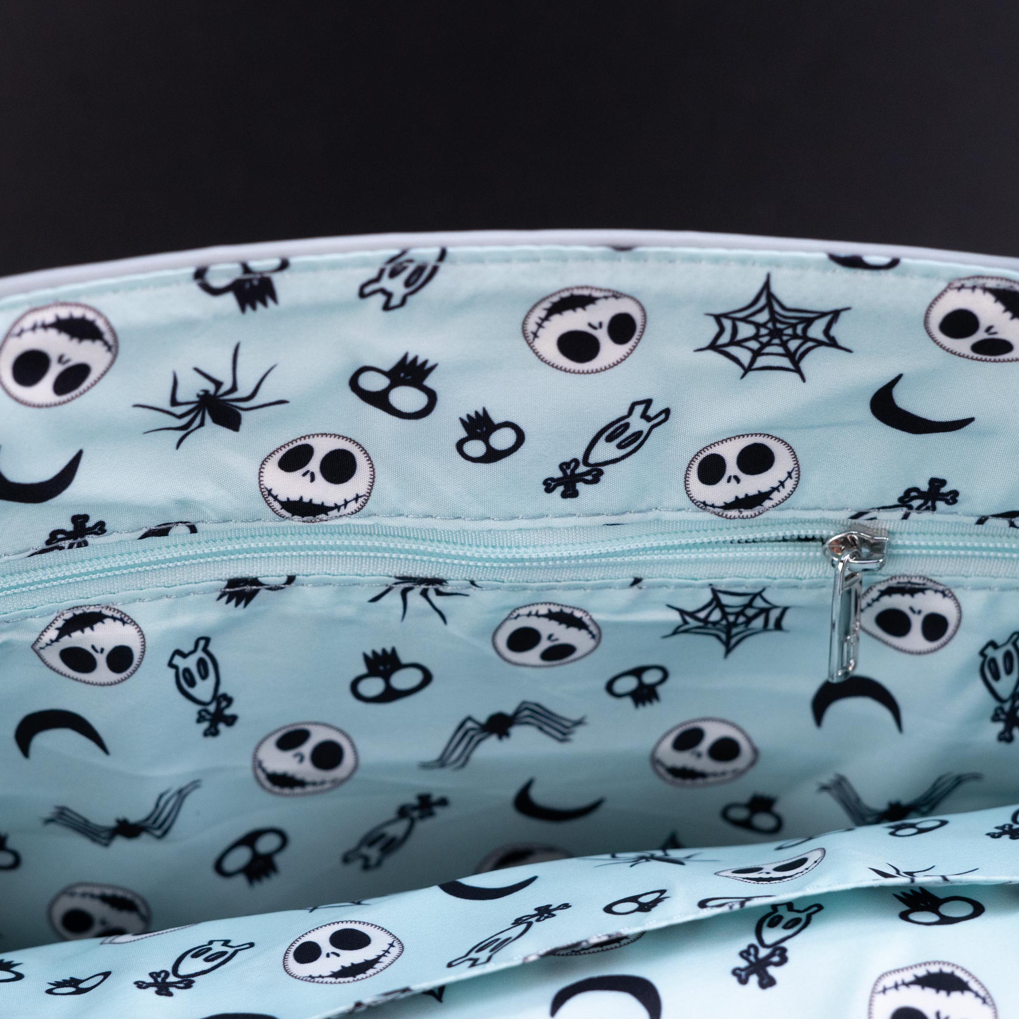 Loungefly x The Nightmare Before Christmas Jack, Sally and Zero Sequin Crossbody Tote Bag - GeekCore