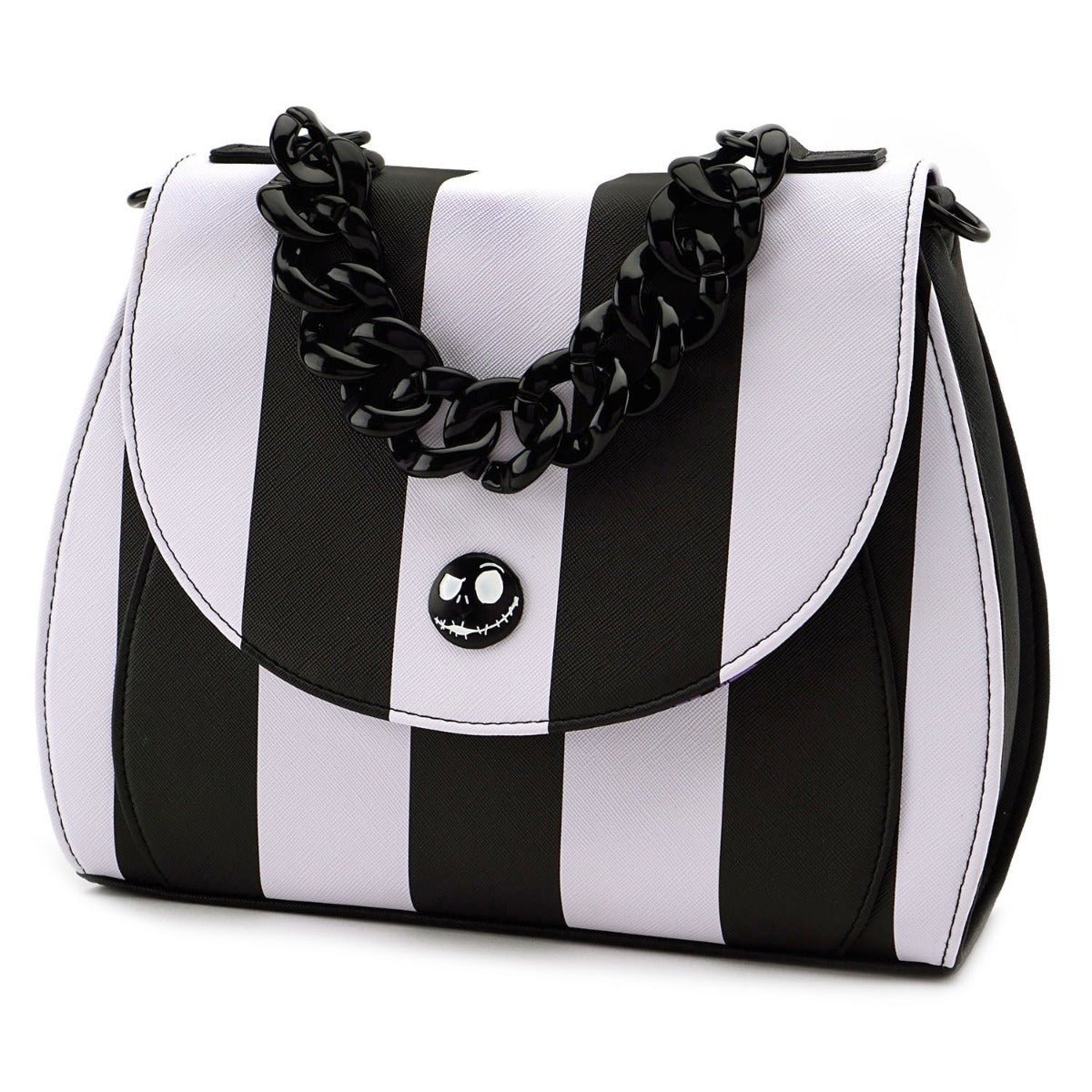 Loungefly x The Nightmare Before Christmas Striped Crossbody Handbag - GeekCore