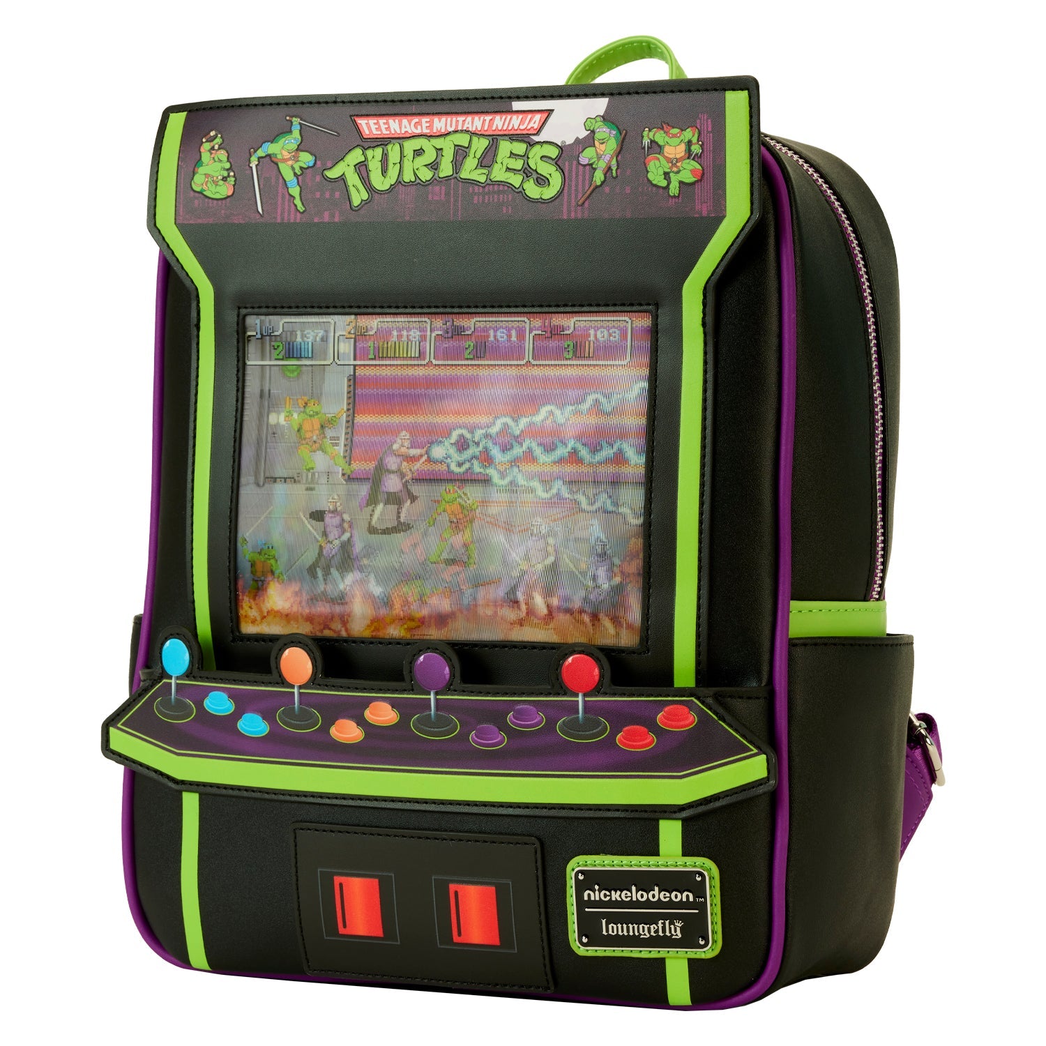 Loungefly x TMNT 40th Anniversary Vintage Arcade Mini Backpack - GeekCore