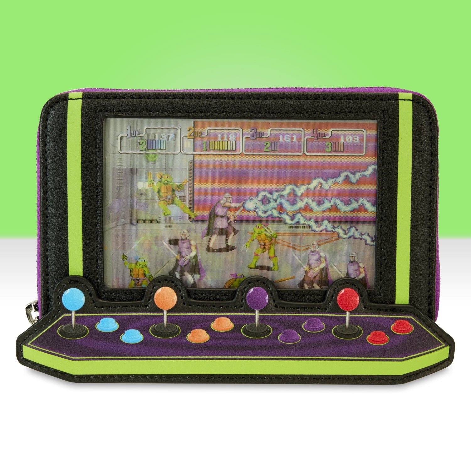 Loungefly x TMNT 40th Anniversary Vintage Arcade Wallet - GeekCore