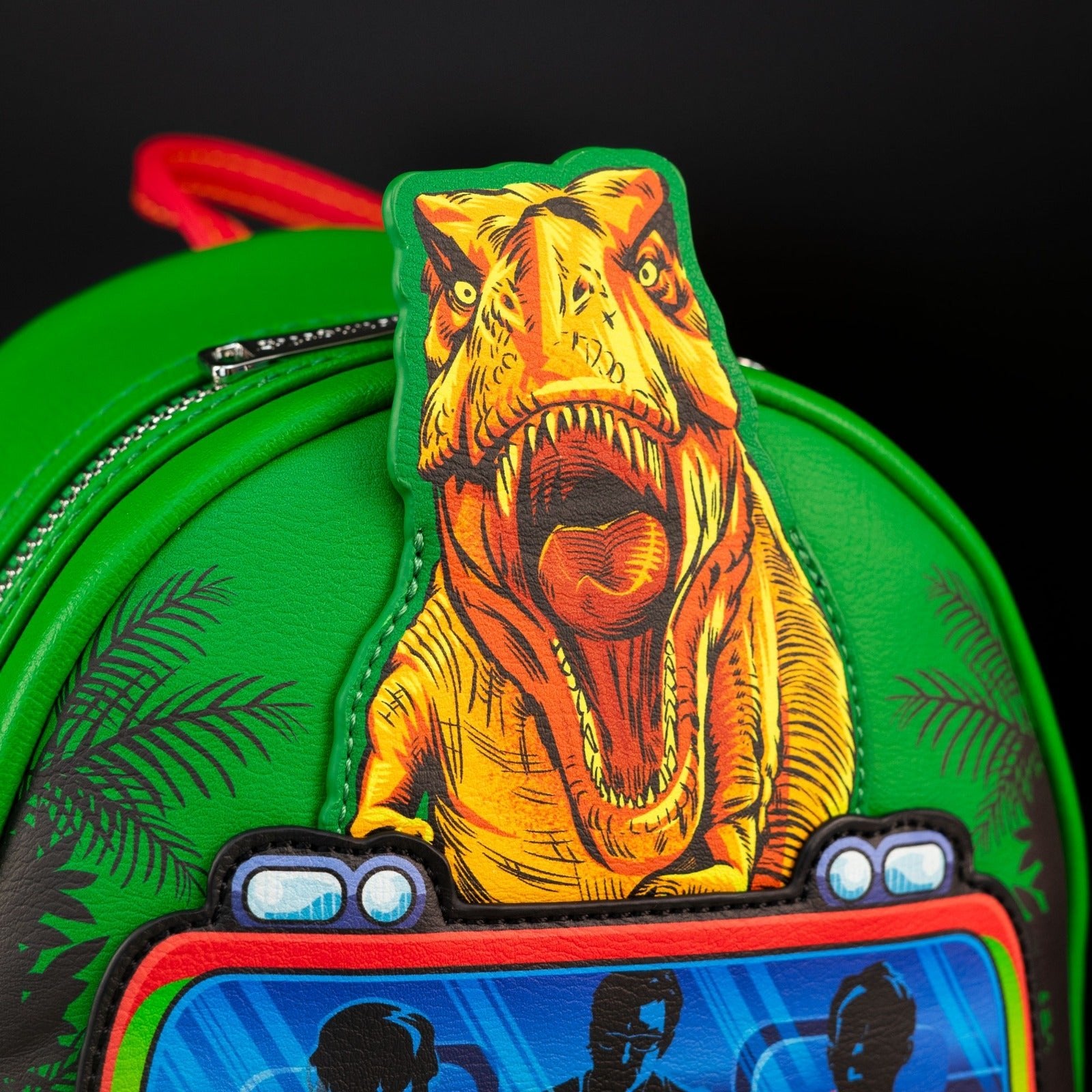 Loungefly x Universal Jurassic Park T - Rex Vehicle Escape Light Up Mini Backpack - GeekCore