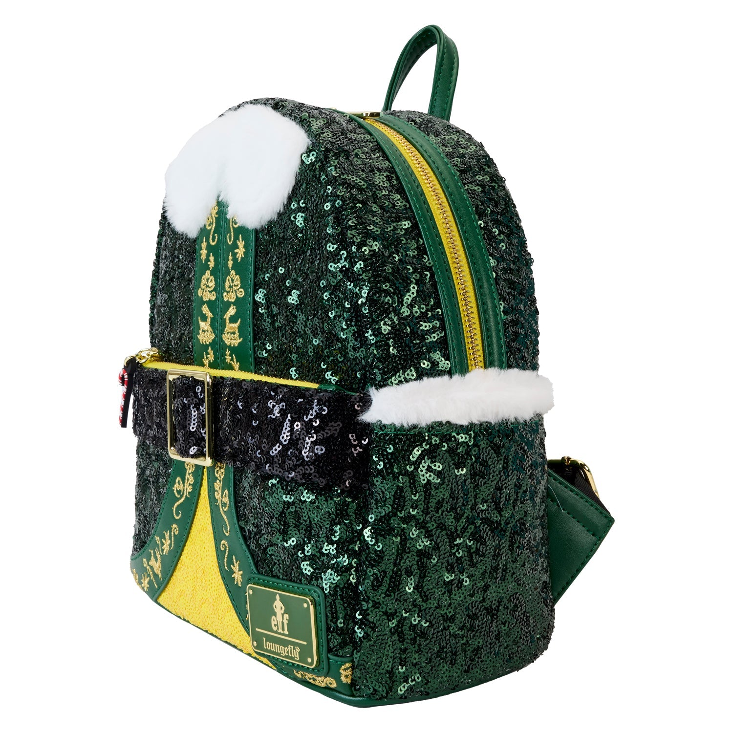 Loungefly x Warner Bros. Elf Buddy Sequin Cosplay Mini Backpack - GeekCore