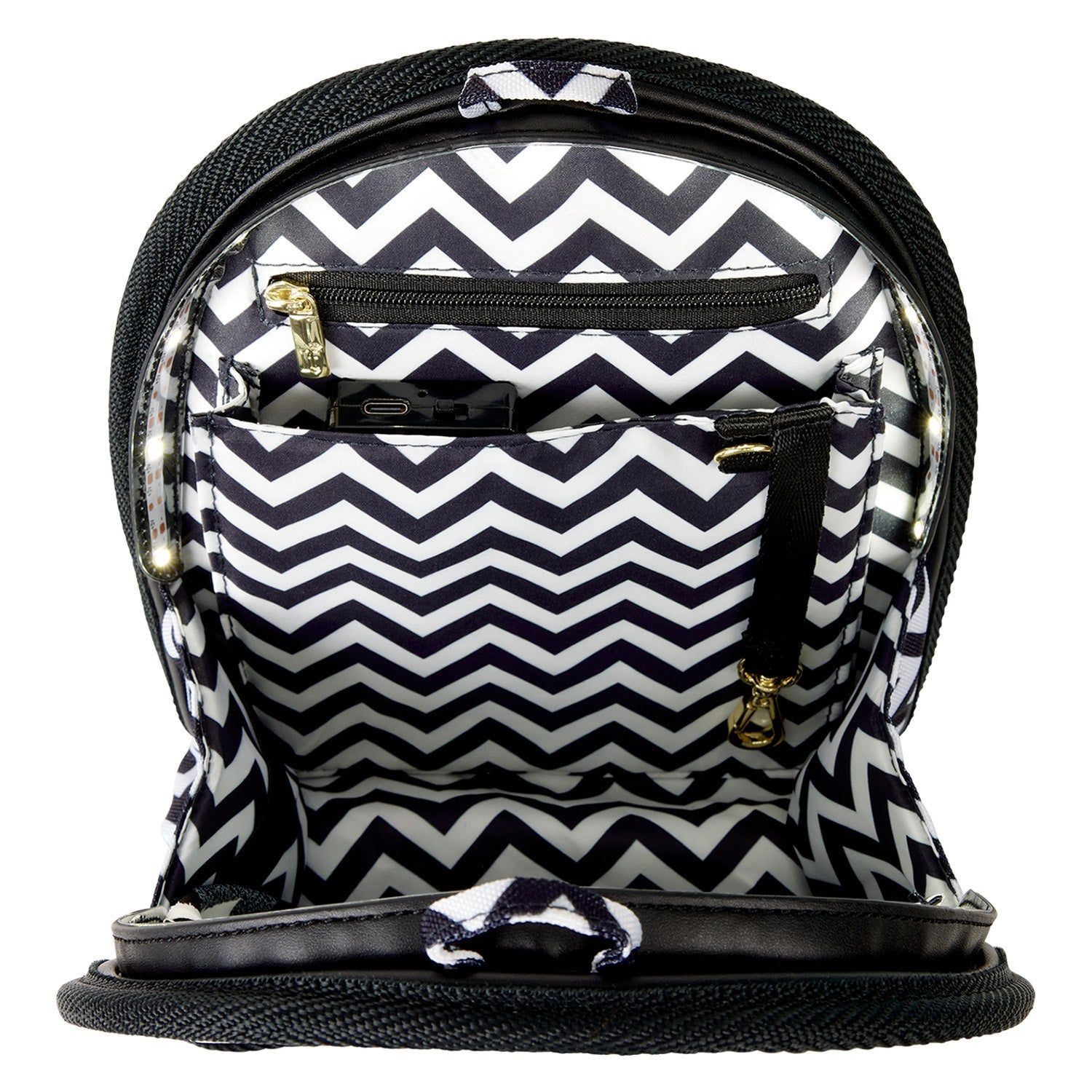 Loungefly Zig Zag Light - Up Mini Backpack Insert Organizer - GeekCore