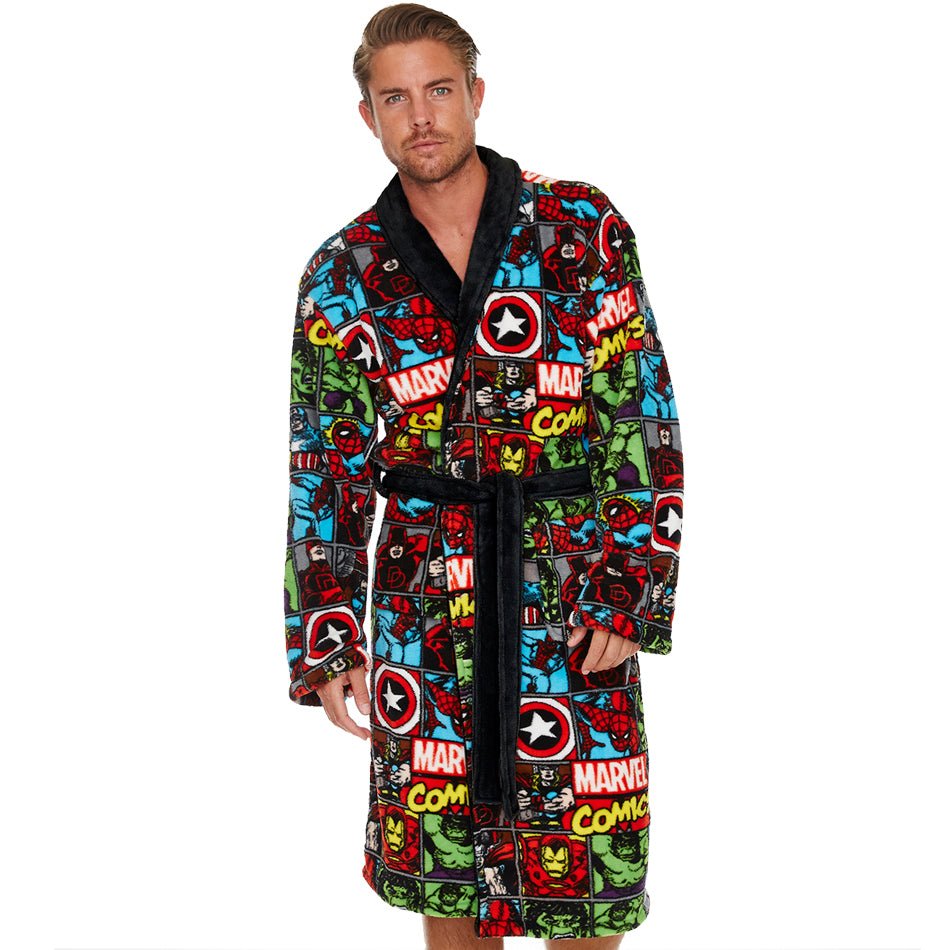 Marvel Avengers Comic Strip Bath Robe – GeekCore