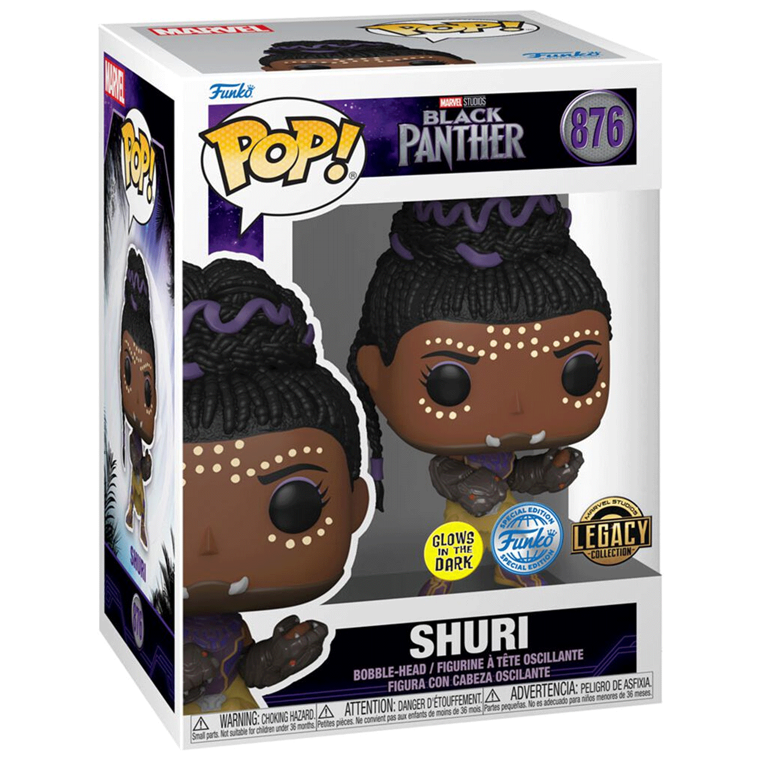 Marvel Black Panther Shuri (Glow in the Dark) Pop! Vinyl and Tee Set - GeekCore