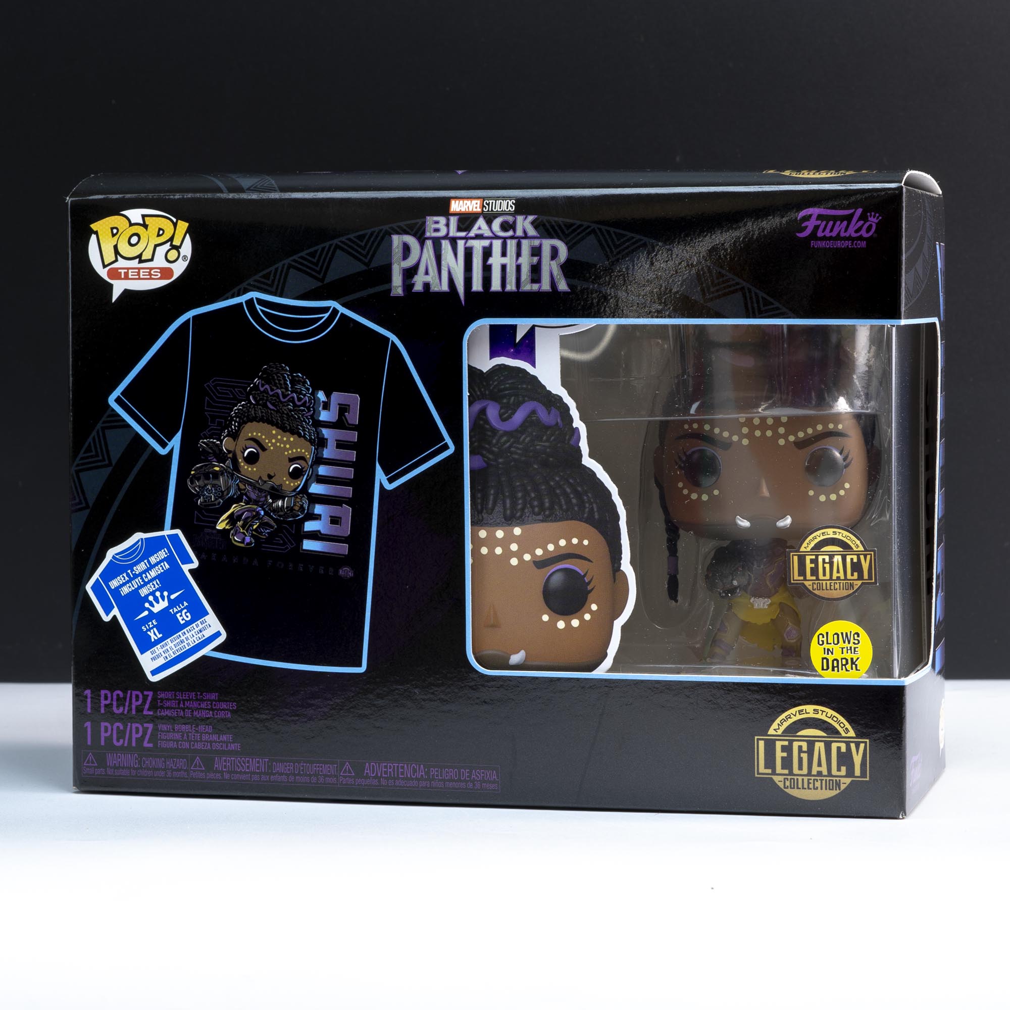 Marvel Black Panther Shuri (Glow in the Dark) Pop! Vinyl and Tee Set - GeekCore