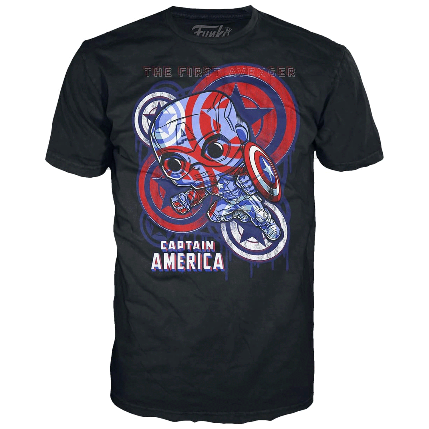 Marvel Captain America Patriotic Age Pop! Vinyl and Tee Set - GeekCore