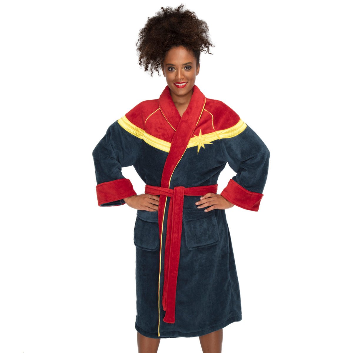 Marvel Captain Marvel Ladies Bathrobe - GeekCore