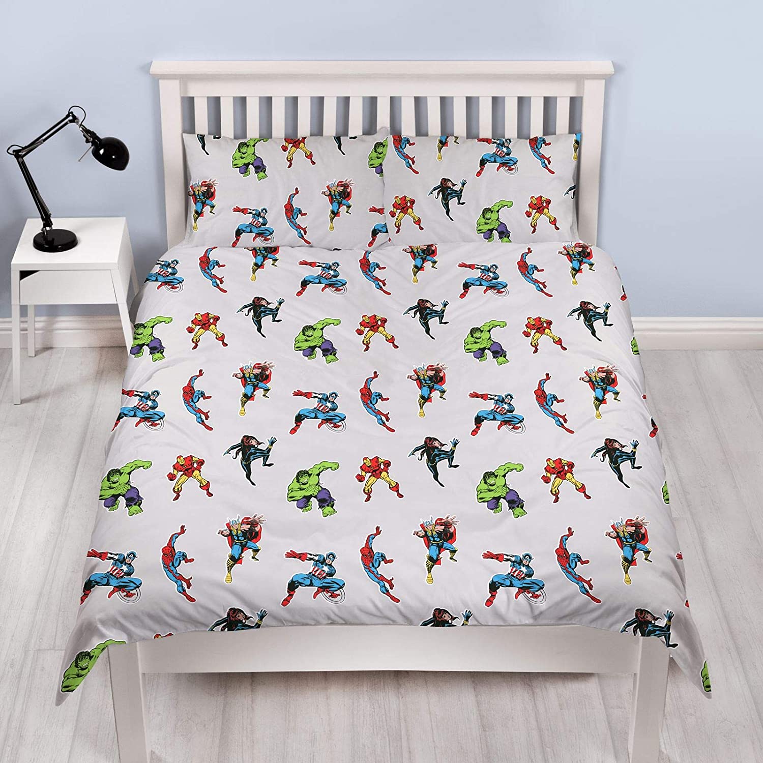 Marvel Comics Reversible Double Duvet Cover Bedding Set - GeekCore