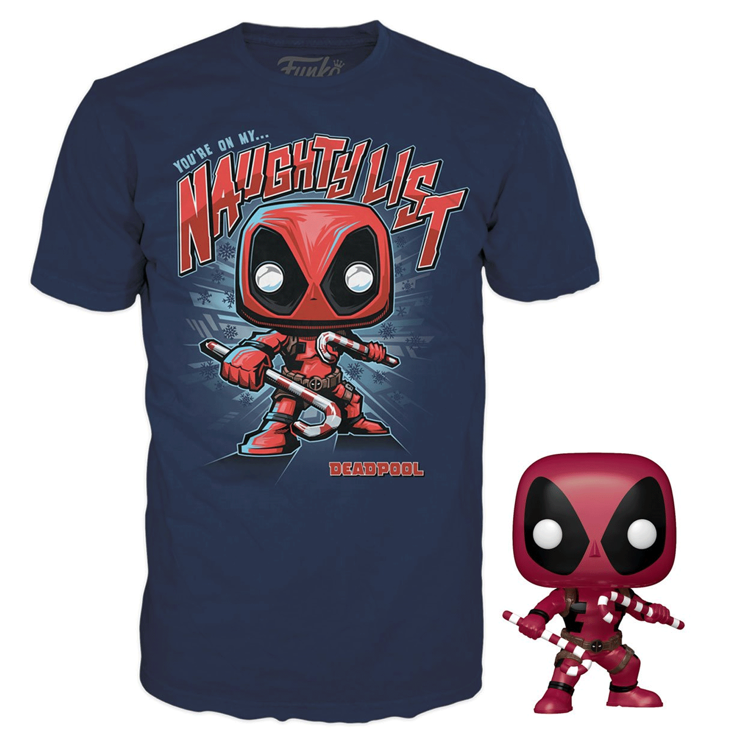 Marvel Deadpool Holiday Pop! Vinyl and Tee Set - GeekCore