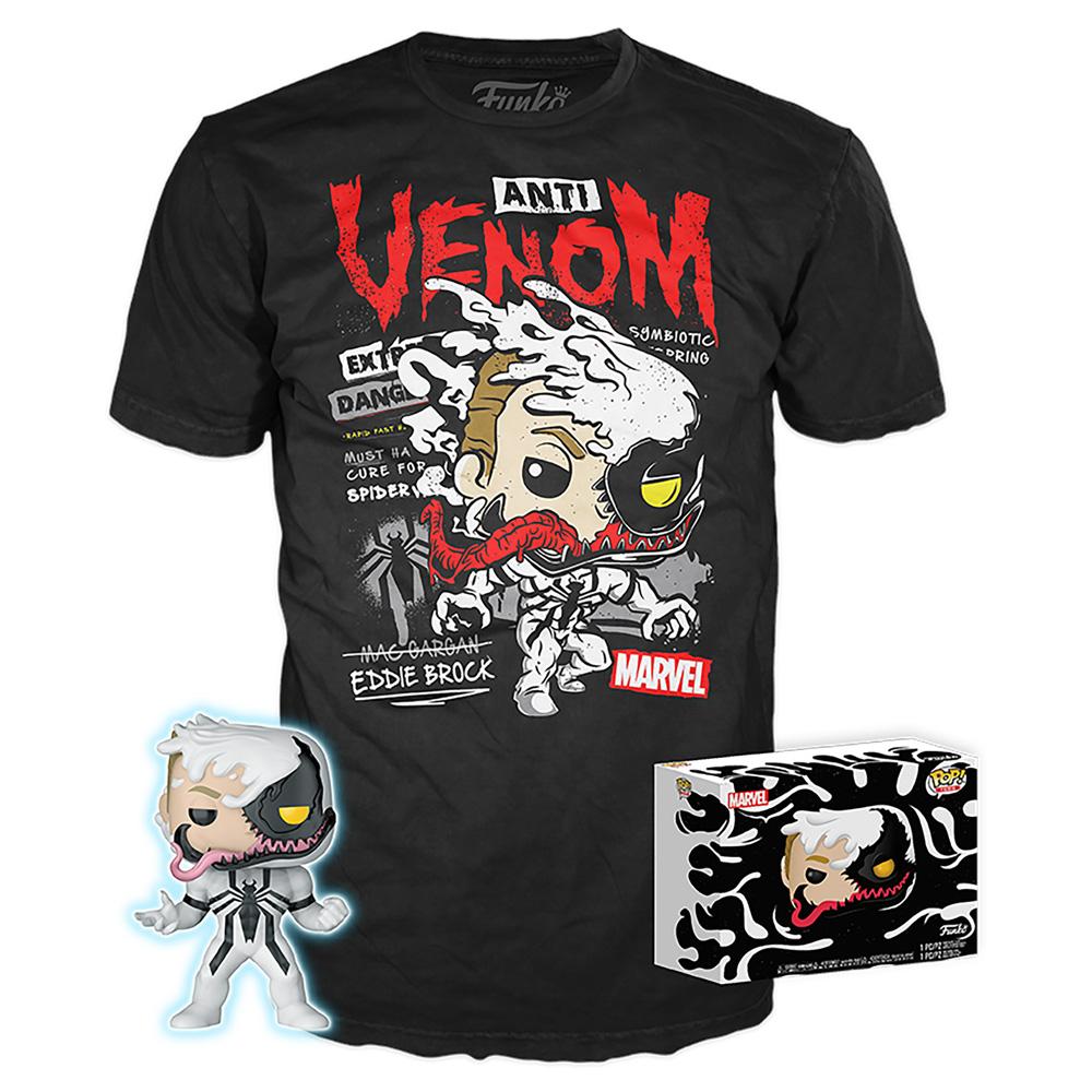 Marvel Eddie Brock Anti - Venom Funko Pop! Vinyl and Tee Set - GeekCore