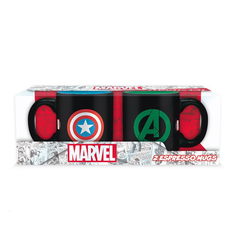 Marvel Espresso Mug Set - Captain America & Hulk - GeekCore