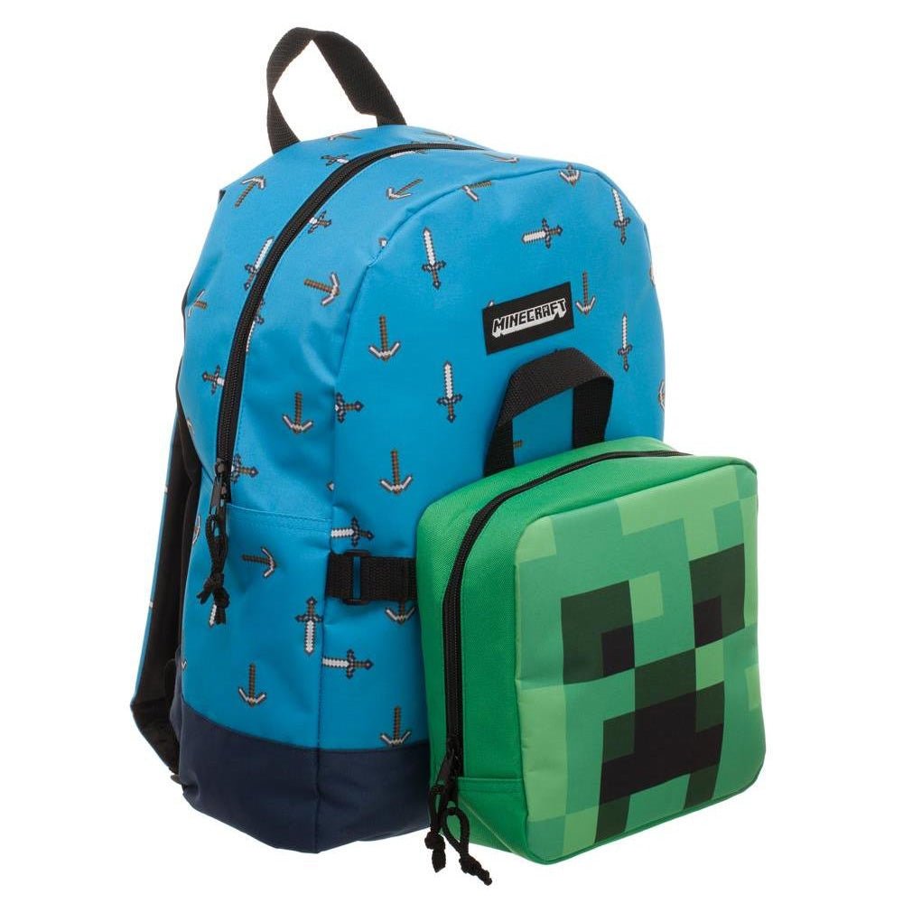 Minecraft Backpack w/ Detachable Lunchbox - GeekCore