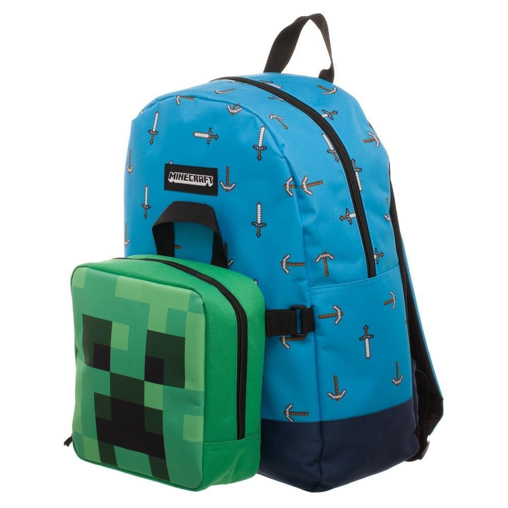 Minecraft Backpack w/ Detachable Lunchbox - GeekCore