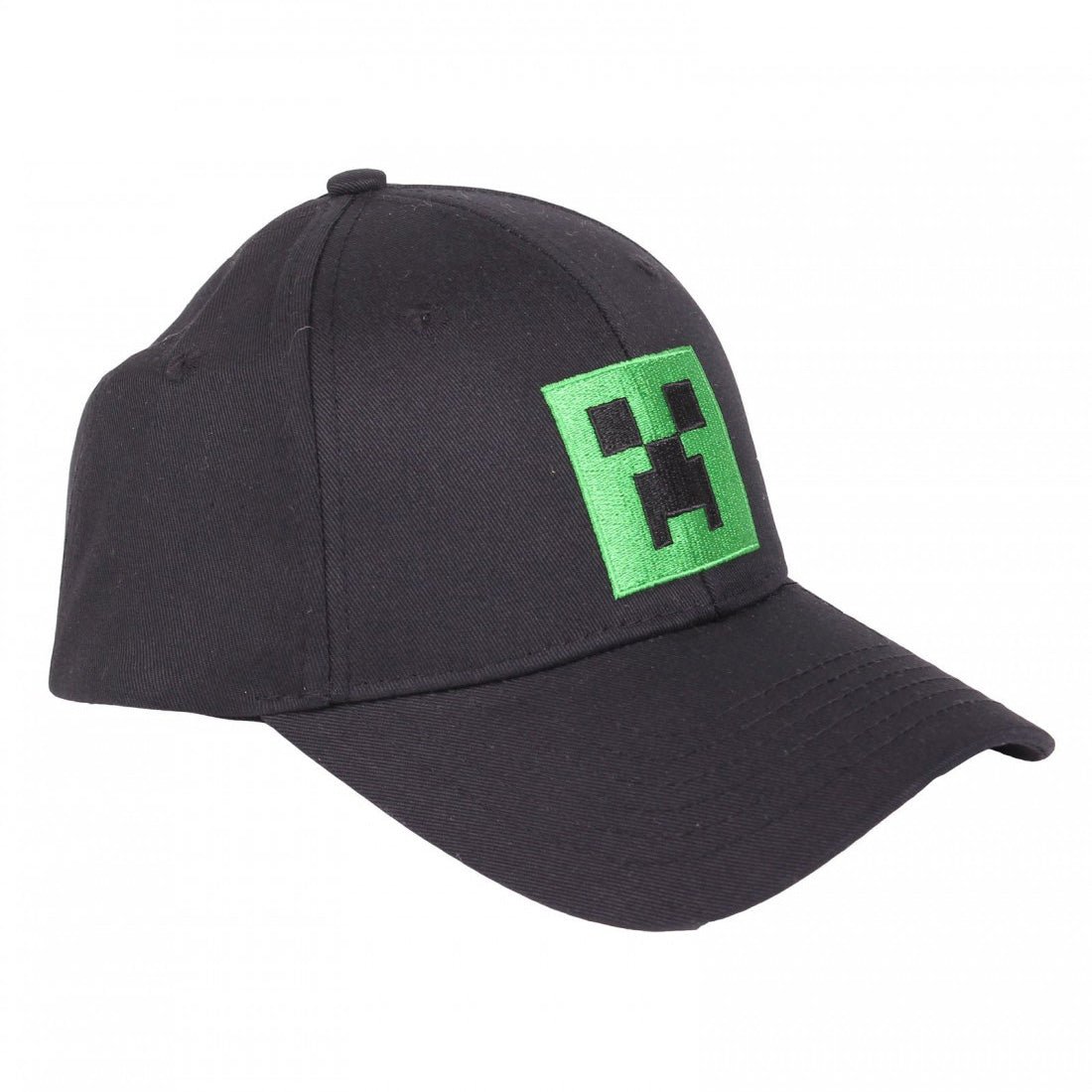 Minecraft Creeper Face Black Kids Snapback Cap - GeekCore