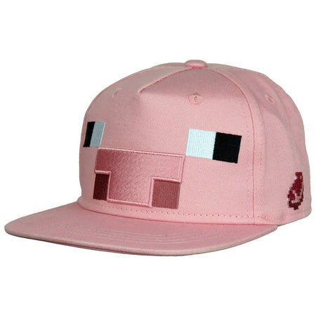 Minecraft Pig Kids Snapback Cap - GeekCore