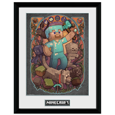 Minecraft Steve Framed Print - GeekCore