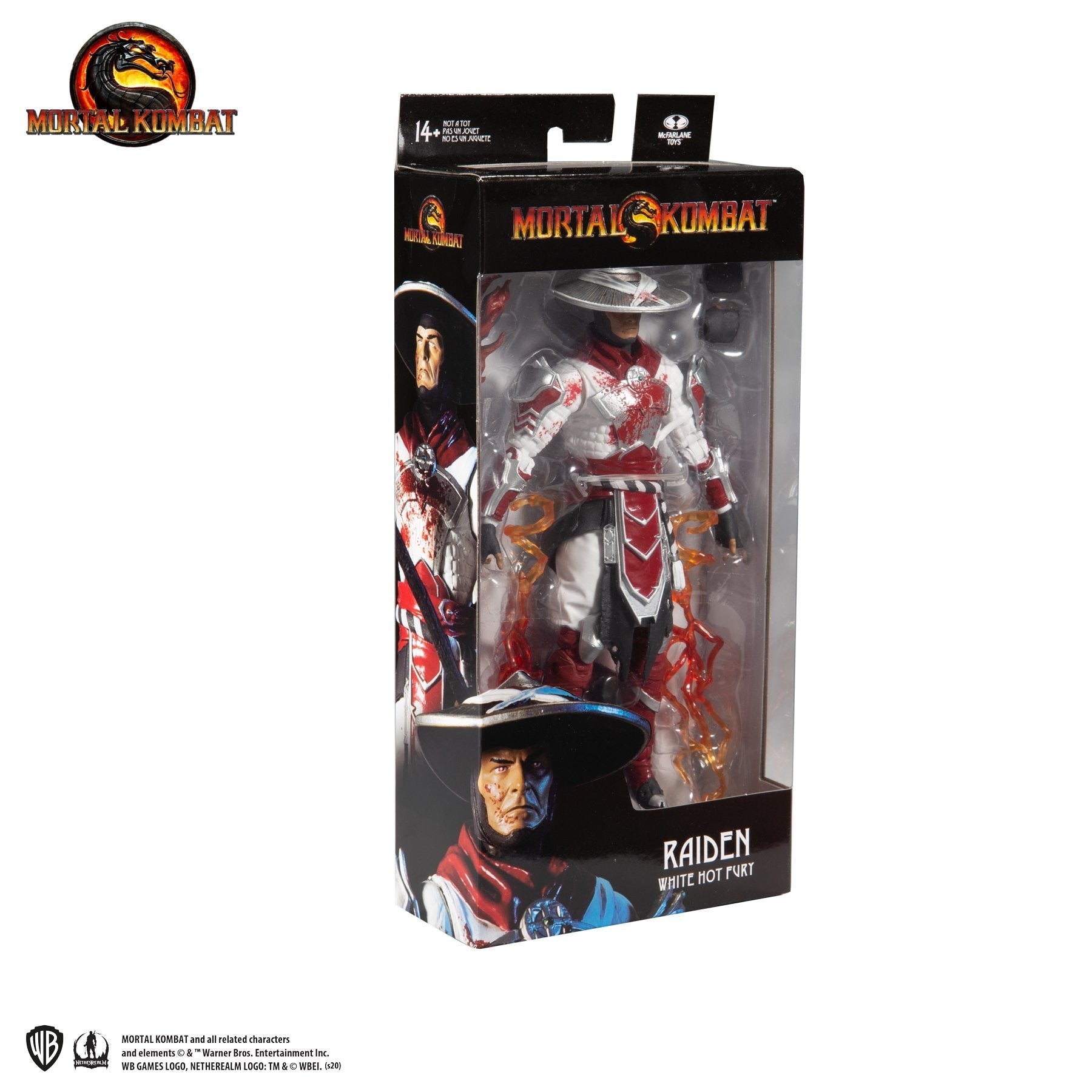 Mortal Kombat Raiden White Hot Fury 7" Action Figure - GeekCore