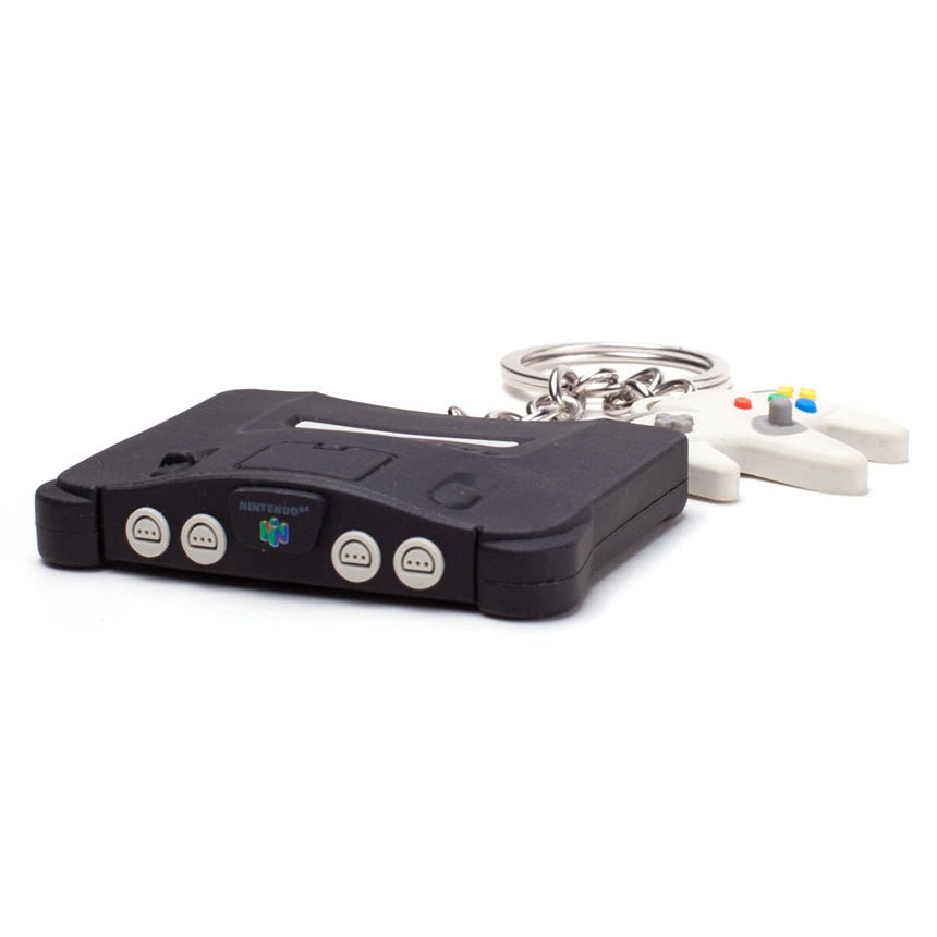 Nintendo 64 Console Rubber Keychain - GeekCore