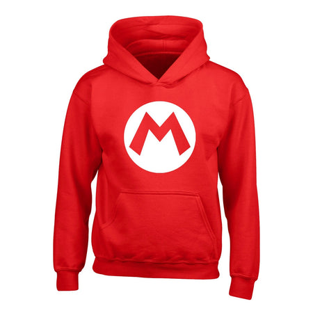 Nintendo Super Mario Mario Badge Kids Hoodie - GeekCore