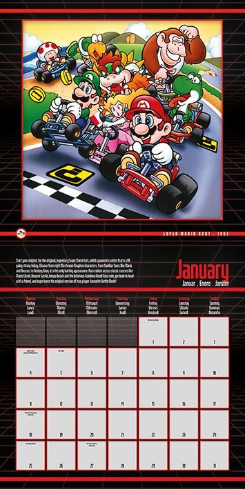 Official Super Nintendo 2021 Calendar - GeekCore