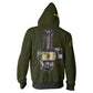 Overwatch Bastion Zip - Up Hoodie - GeekCore