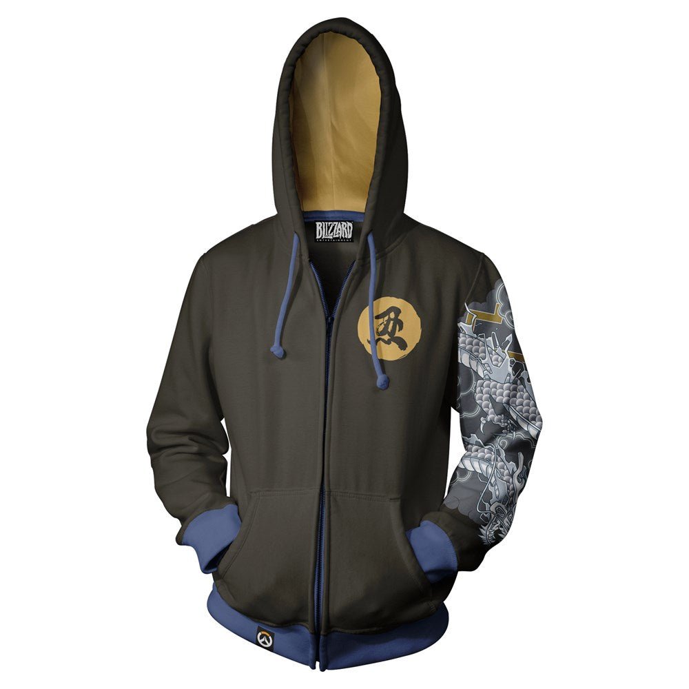 Overwatch Hanzo Zip - Up Hoodie - GeekCore